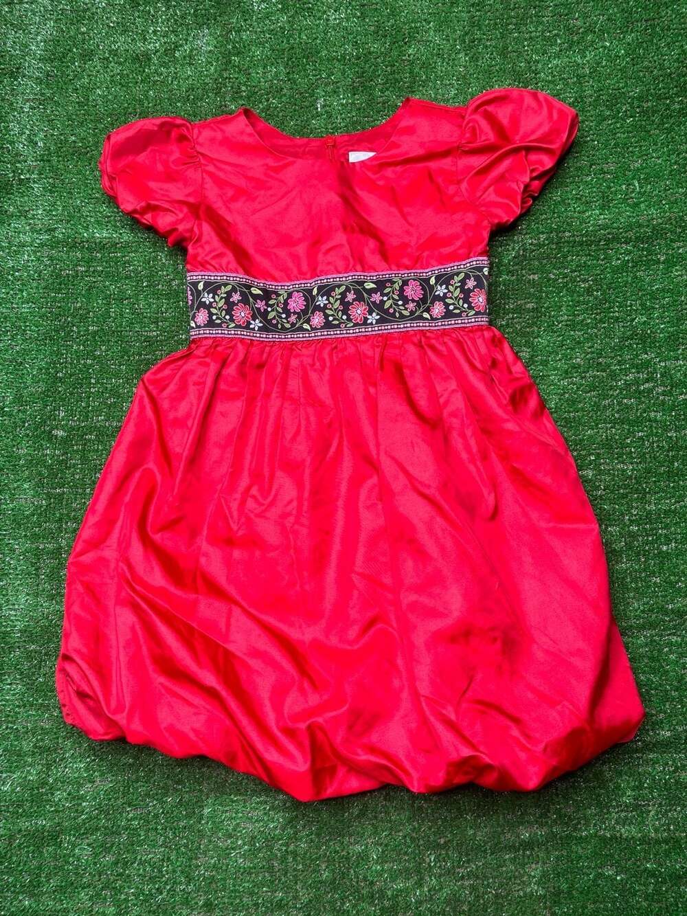 Hanna Andersson Red Bubble Bottom Dress Size 110